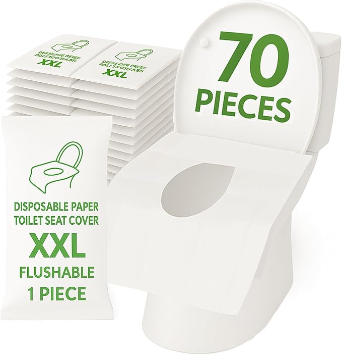 Individually Wrapped XXL Toilet Seat Covers Disposable Flushable by DZHONGD