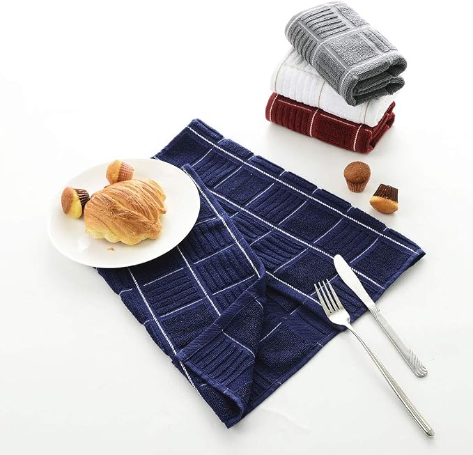 Anyi 100% Cotton Kitchen Towels, Absorbent Dish Towels - Image 4