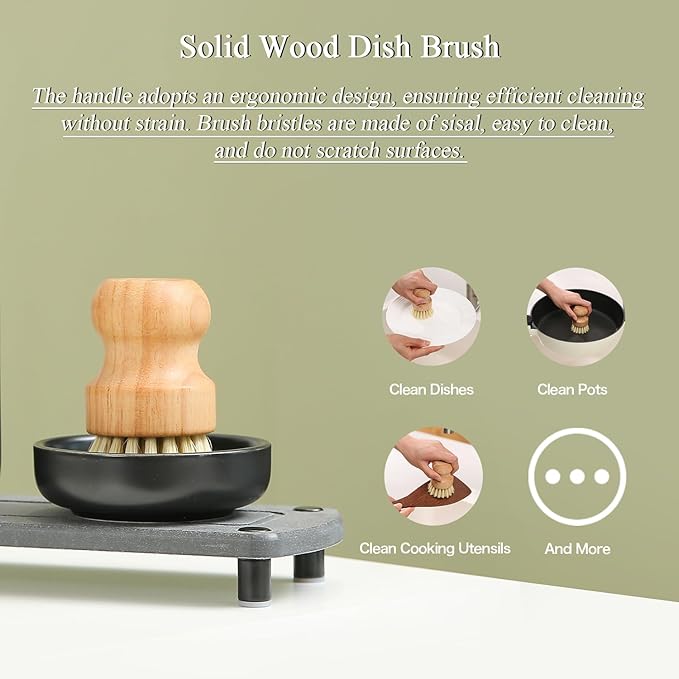 MOMEEMO Amber Glass Soap Dispenser Set Comes - Image 6