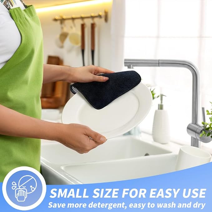 KinHwa Kitchen Washcloths for Dishes Absorbent Microfiber Dish Cloths Quick Dry - Image 4