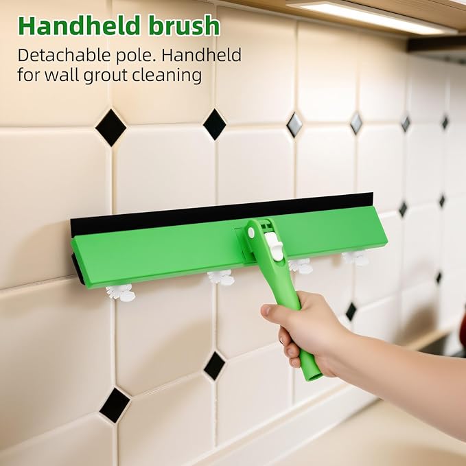 Grout Cleaner Brush with 66'' Long Handle Stiff Bristle Multi-Line Cleaner - Image 5