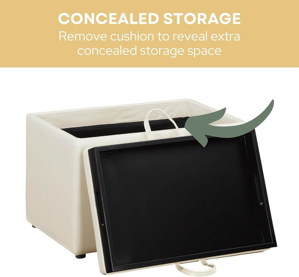 Convenience Concepts Designs4Comfort Accent Storage Ottoman 22.75" - Mod...