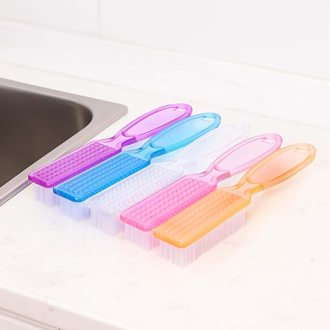 100 Pcs Handle Grip Nail Brush Bulk Nail Scrubber Cleaner Fingernail Brushes - Image 6