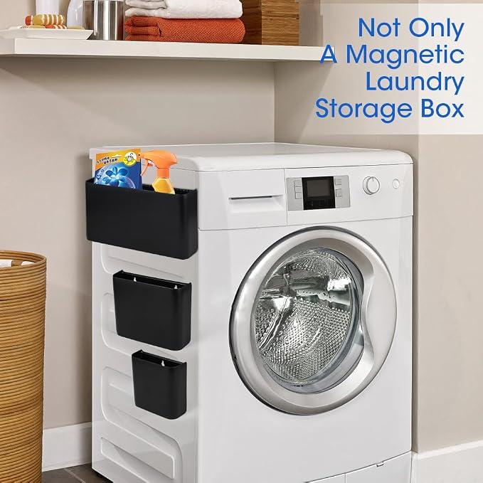 Picowe 3 PCS Magnetic Laundry Storage, Magnetic Storage Box - Image 5