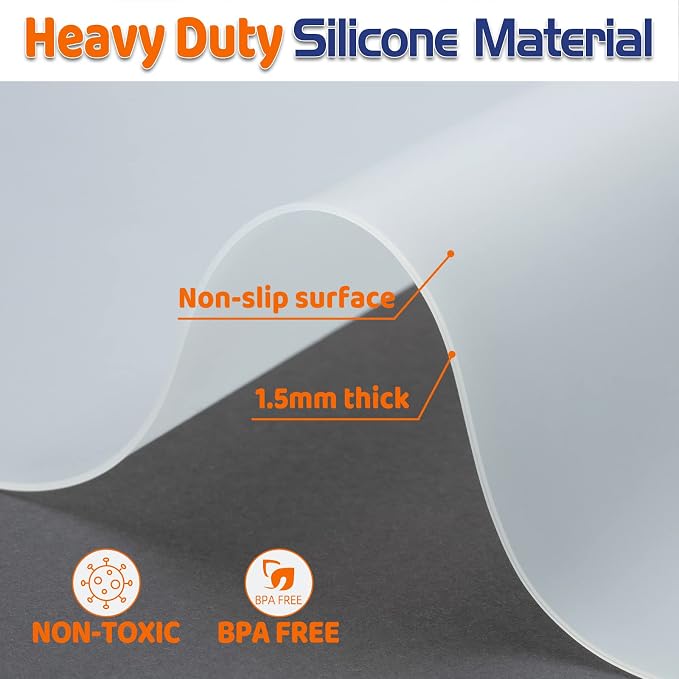 Warome Silicone Mat, 78.7”x 23.6” Heat Resistant Mats - Image 4