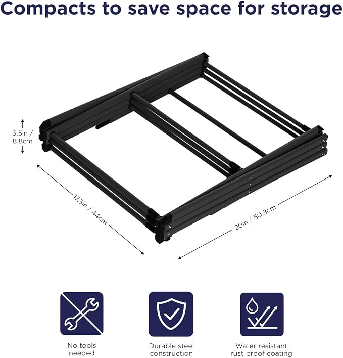 BLACK+DECKER Laundry Organization Expandable/Collapsible Clothes Drying Rack. - Image 3
