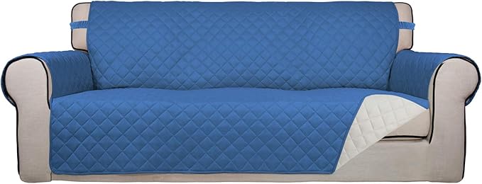 PureFit Reversible Quilted Sofa Cover, Water Resistant Slipcover Furniture by PureFit