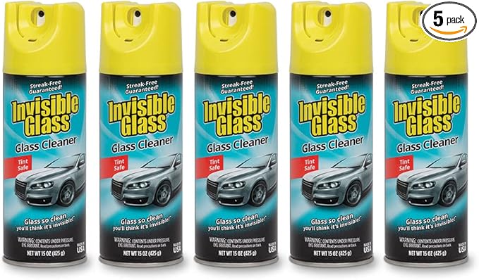 Invisible Glass 91163-5PK Premium Aerosol Glass and Window Cleaner by InvisibleGlass