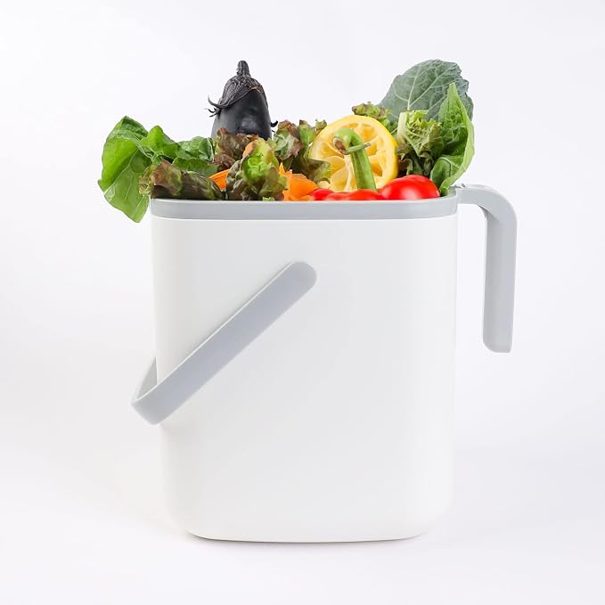 BLUE GINKGO Kitchen Compost Bin – Filter-Free, Odor-Tight Countertop Food Waste - Image 7