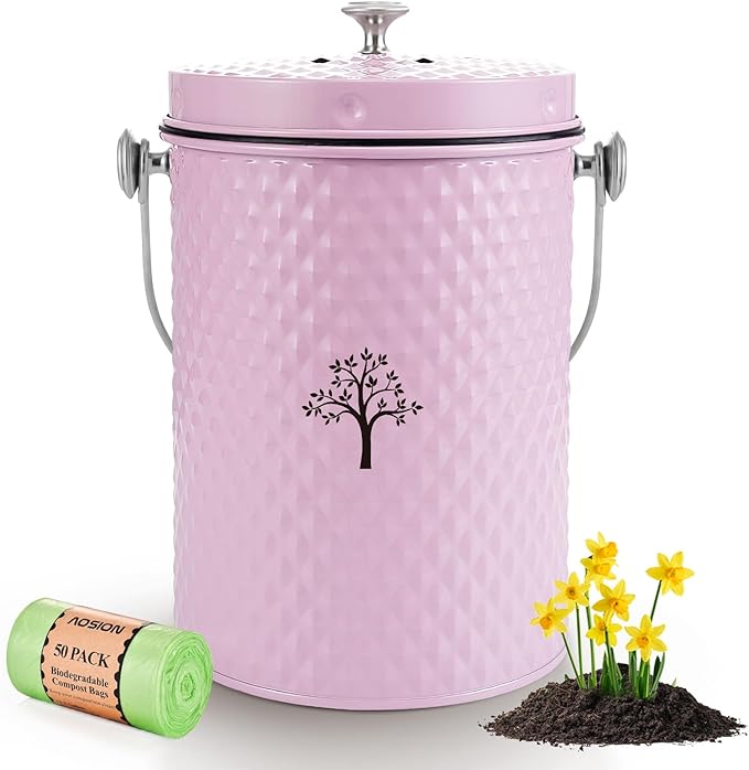 AOSION Countertop Compost Bin Kitchen，Odorless Indoor Compost Bin by AOSIONUSA