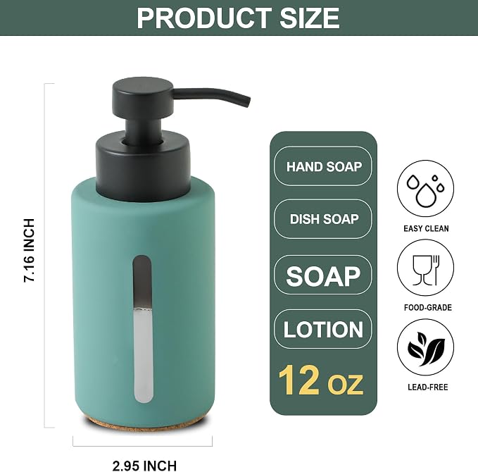 Enra Thick Glass Soap Dispenser - Image 3