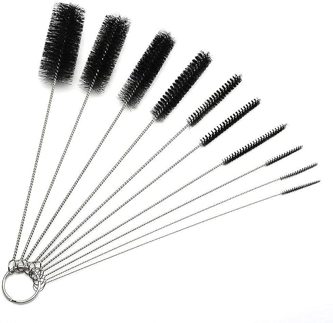 Long Straw Brush, Nylon Pipe Tube Cleaner 8.2-ihch 10 Different Diameters Set by DESIN