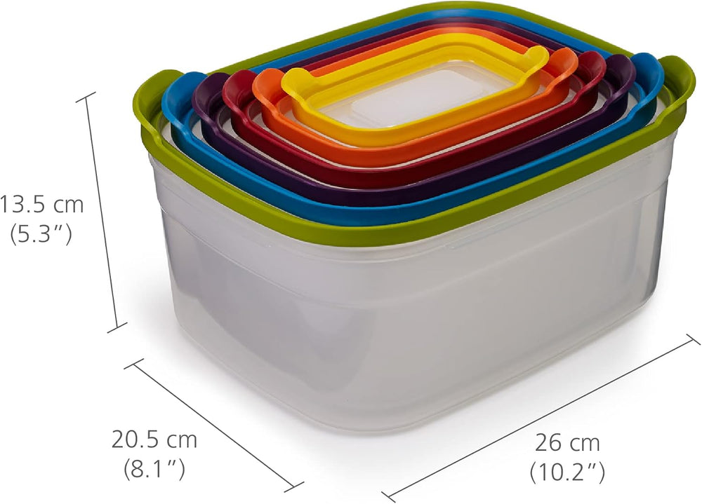 Joseph Joseph Nest Lock Plastic BPA Free Food Storage Container Set with Lock...