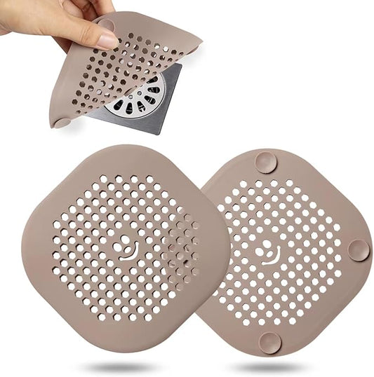 2 Pack Drain Hair Catcher Silicone Shower Drain Protector Sink Drain Strainer by Couidlmakeslifecolorful