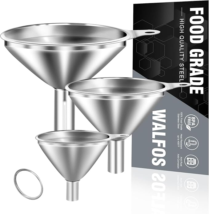 WALFOS Mini Stainless Steel Funnels, by Walfos
