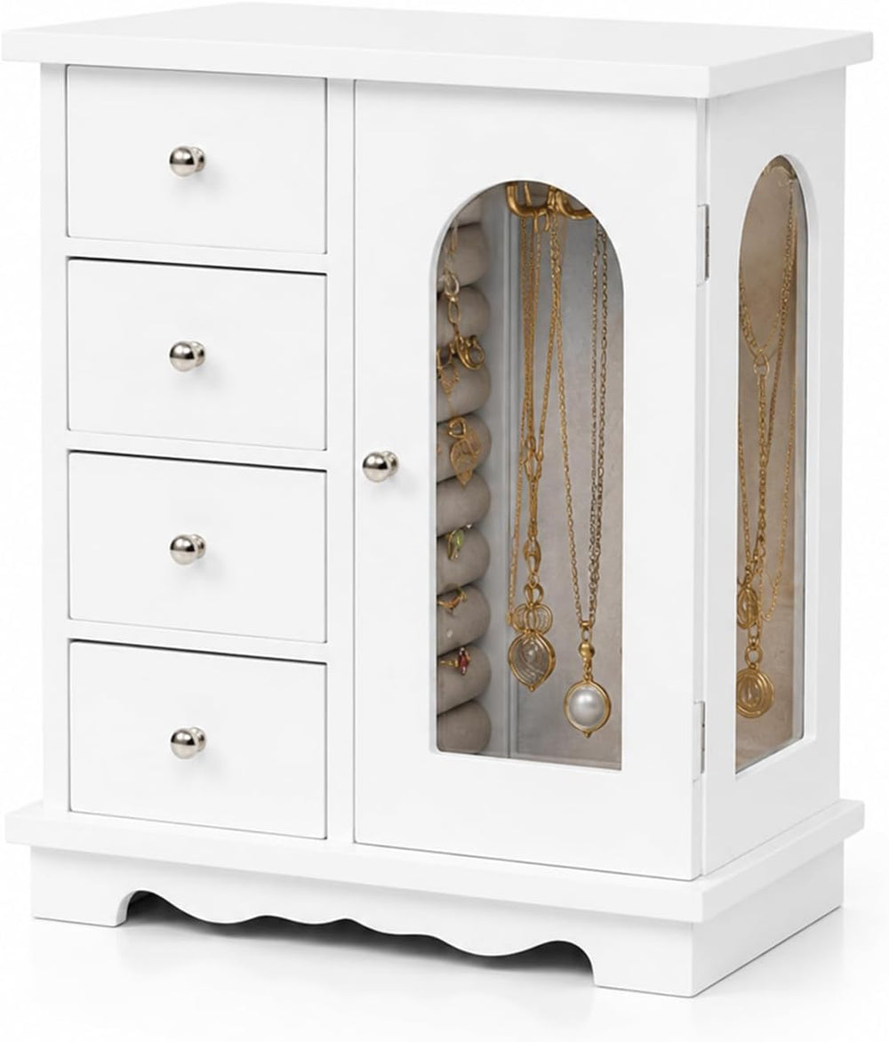 ZGZD Jewelry Box Organizer for Women, Large-Capacity Jewelry Storage Cabinet ...