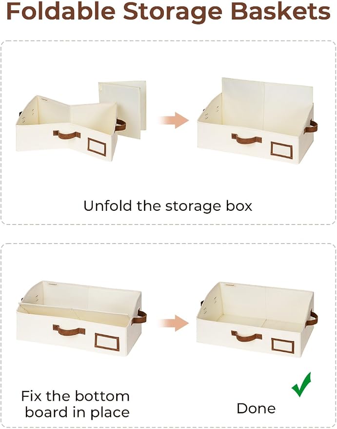StorageWorks Closet Storage Bins, Trapezoid Organizer Box - Image 6