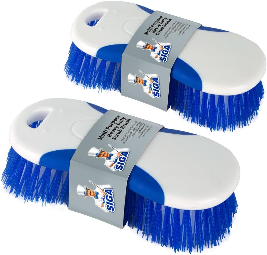 MR.SIGA Multi Purpose Heavy Duty Scrub Brush - Pack of 2