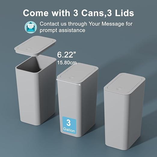 N. NETDOT 3 Pack Small Trash Can - Image 6