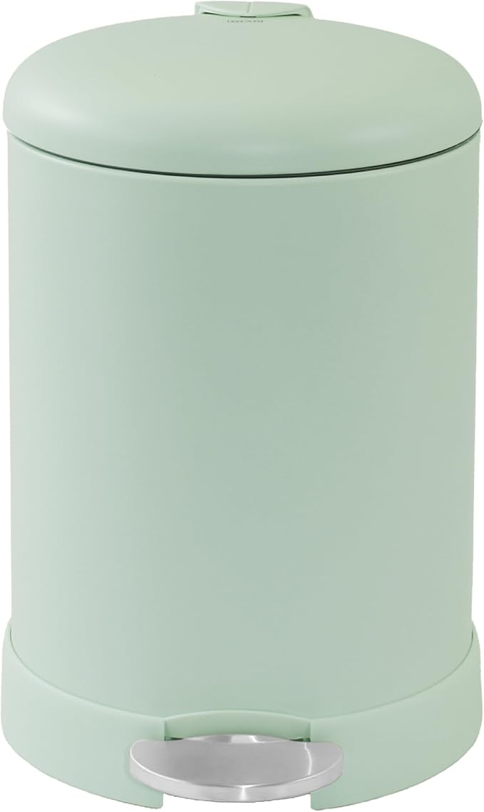 Glad Small Trash Can, 1.2 Gallon | Round Stainless Steel Garbage Bin - Image 7