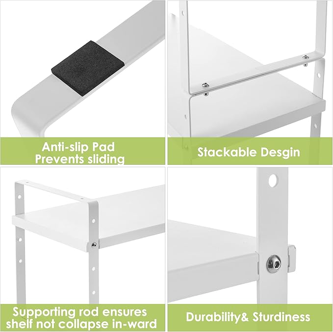 Expandable Cabinet Shelf Organizer Rack, Stackable Kitchen Counter Storage - Image 6
