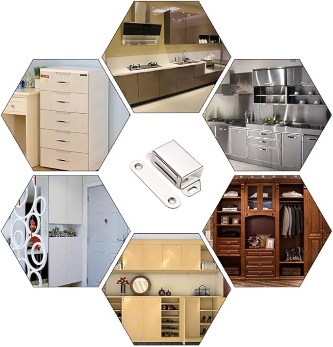 Mousike Cabinet Magnets 30lb Stainless Steel Magnetic Door Catch - Image 9