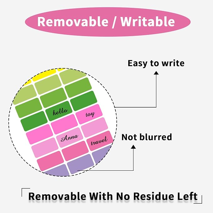 STARLIBOO Removable Freezer Labels, 1x2 Inch Color Coding Removable Labels Easy - Image 2