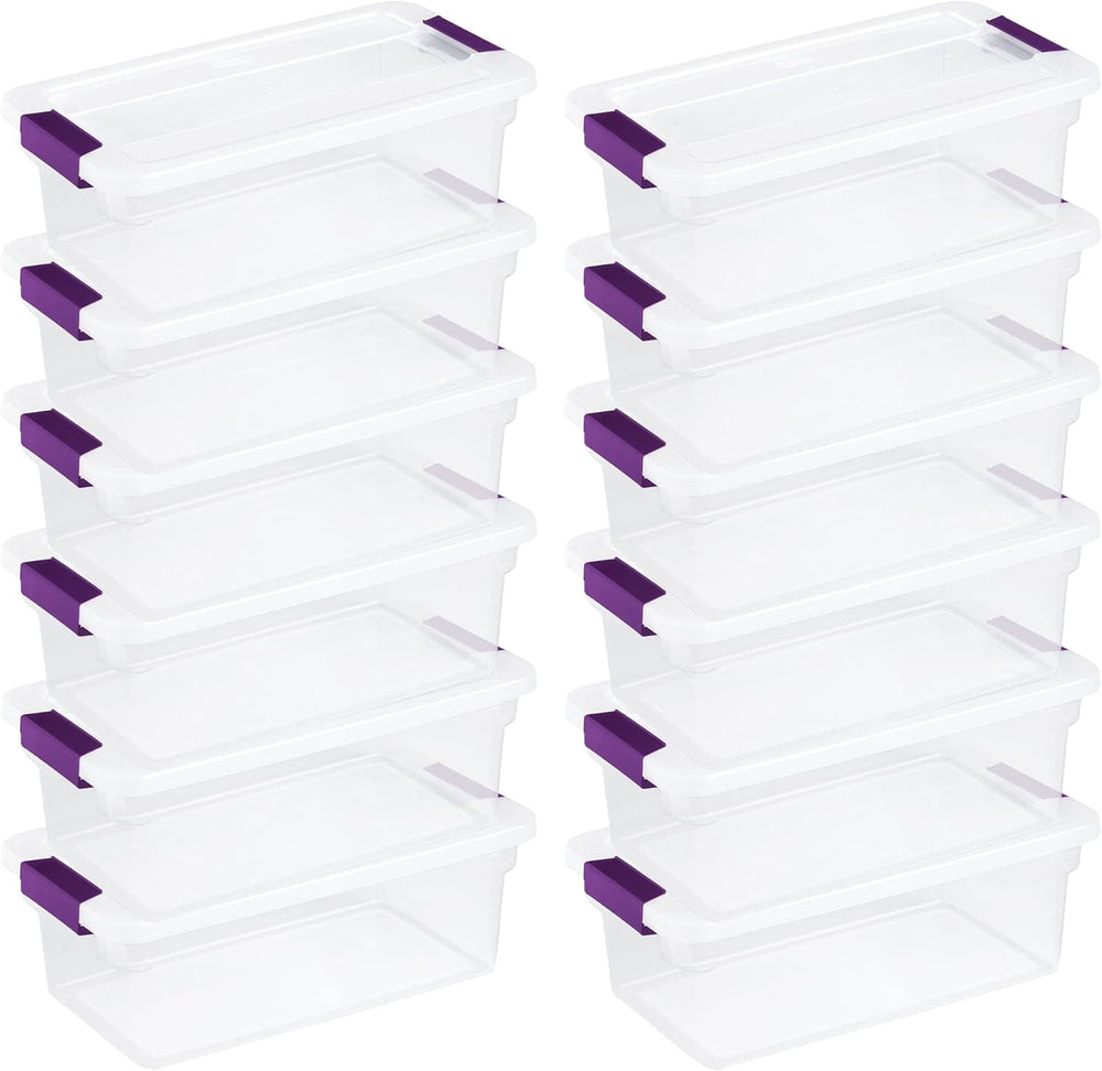 Sterilite ClearView Latch Boxes Set, 66 Quart 6-Pack and 6 Quart 12-Pack