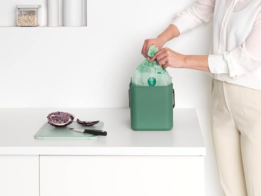 Brabantia Sort & Go Food Trash Can Small Countertop Kitchen Compost Caddy - Image 8