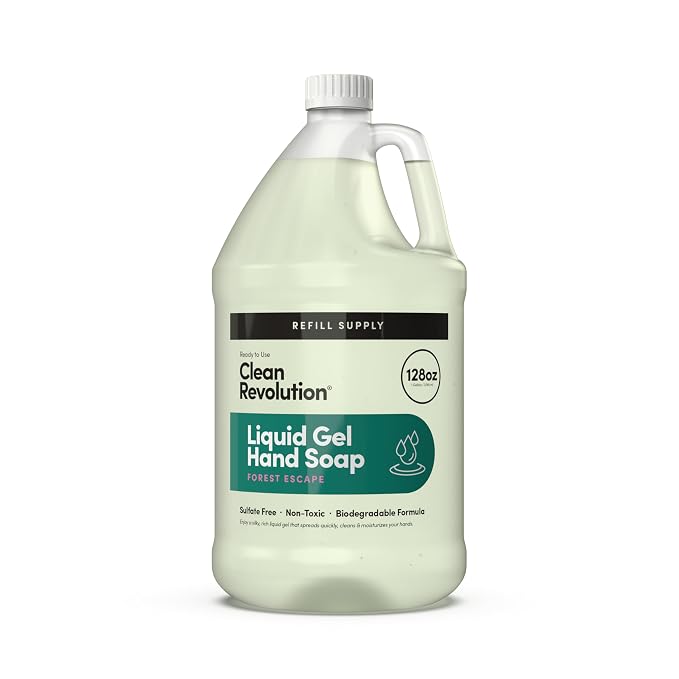 Clean Revolution Liquid Gel Hand Soap, Silky Rich Liquid, Quick Lather by CleanRevolution