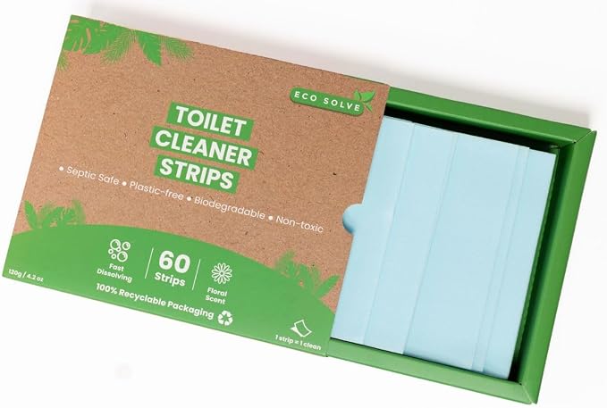 Natural Toilet Bowl Cleaner Strips, Eco-friendly, Septic Safe, Removes Odors & - Image 8
