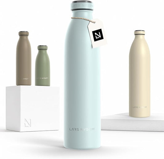 LARS NYSØM Stainless Steel Insulated Water Bottle 12oz 17oz 25oz 34oz 51oz | by LN