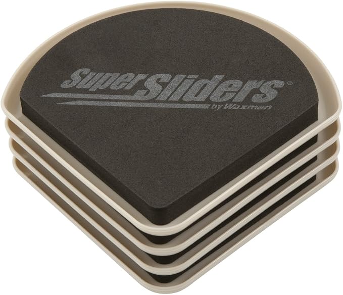 Super Sliders 5 Inch Square Corner Plastic Reusable Furniture Sliders - Image 4