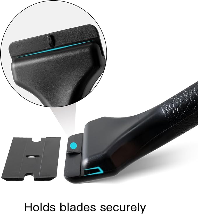 NEWISHTOOL 2 Pcs Long Handle Plastic Razor Blade Scraper - Image 4
