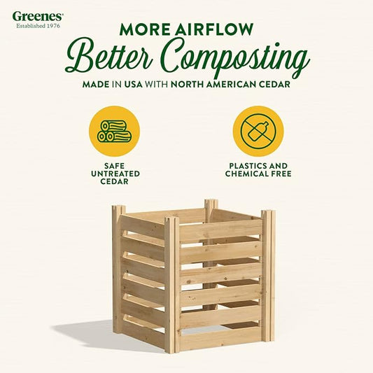 Greenes Fence Cedar Wood Composter - Image 2
