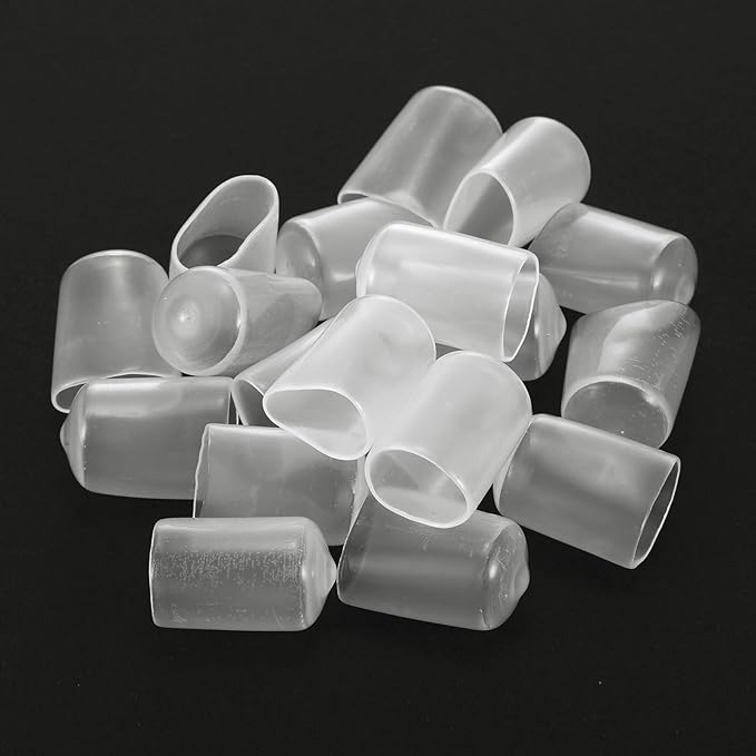 uxcell 20pcs Rubber End Caps Protective Caps 18mm ID Vinyl PVC Round Tube Bolt - Image 4