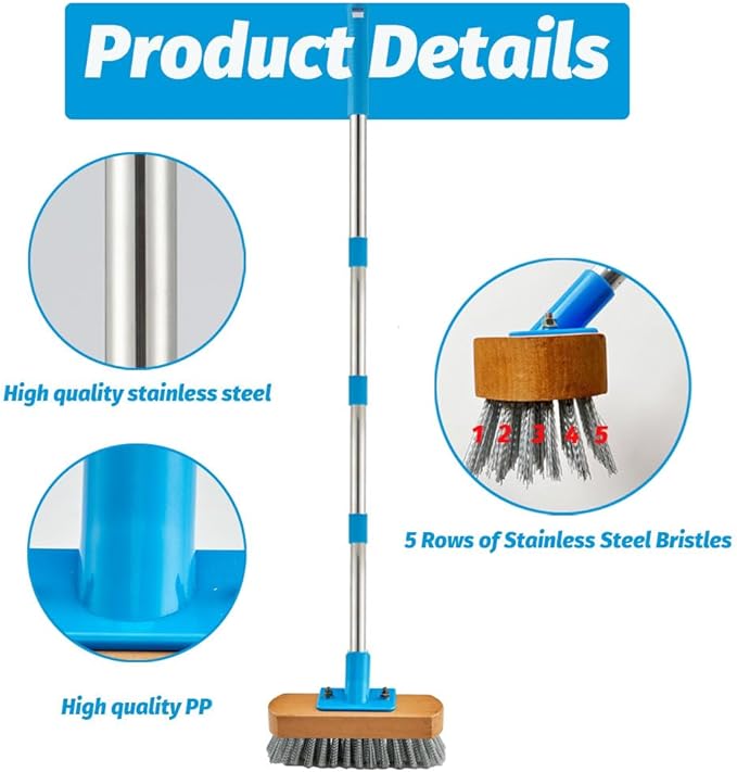 YONILL Stainless Steel Deck Scrub Brush - Image 3