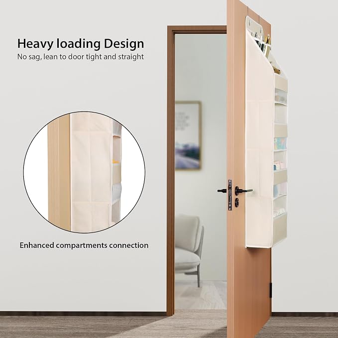 Univivi 5-Shelf Over Door Hanging Organizer Fabric Door Storage - Image 2