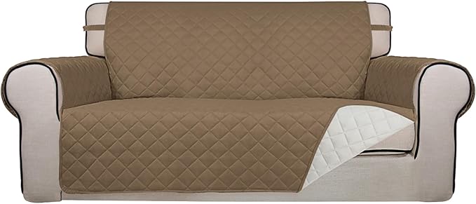 PureFit Reversible Quilted Sofa Cover, Water Resistant Slipcover Furniture by PureFit