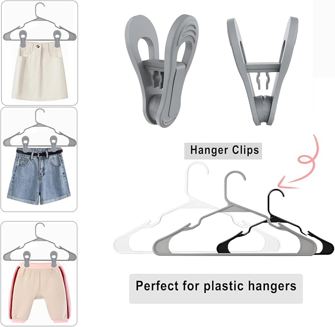 Grey Hanger Clips 50 PCS - Image 5