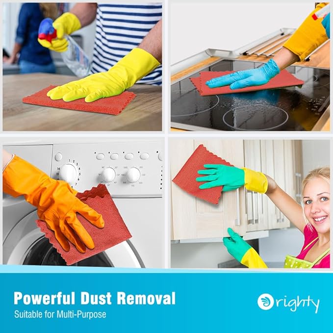 Orighty Cleaning Cloths, Shop Towels 100 Pack, Shop Rags Reusable, Microfiber - Image 6