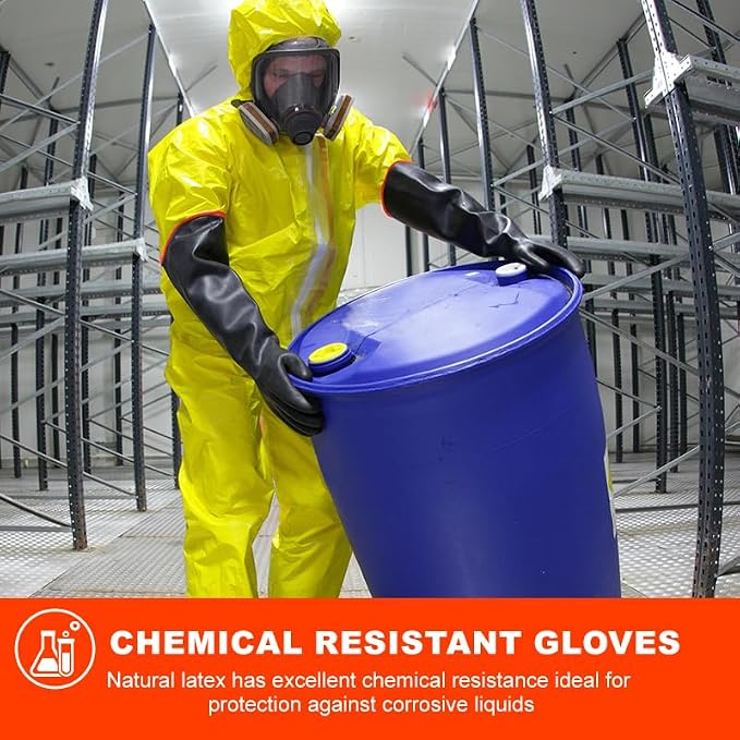 North Tower Heavy-Duty Latex Chemical Resistant Gloves - Image 2