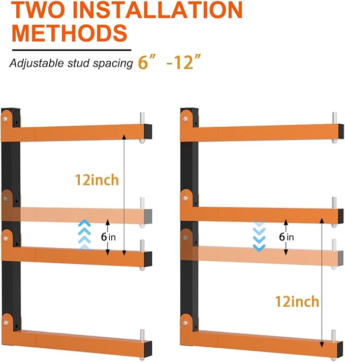 Lumber Rack Heavy Duty Wood Racks Wall Mount Folding Lumber Storage Racks - Image 3