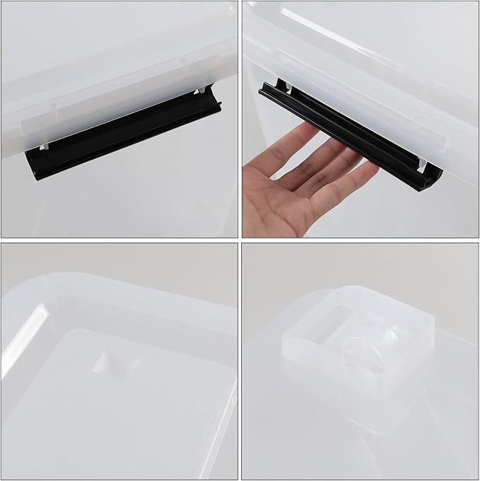 70 Quart Large Clear Storage Bins, Plastic Storage Box - Image 3