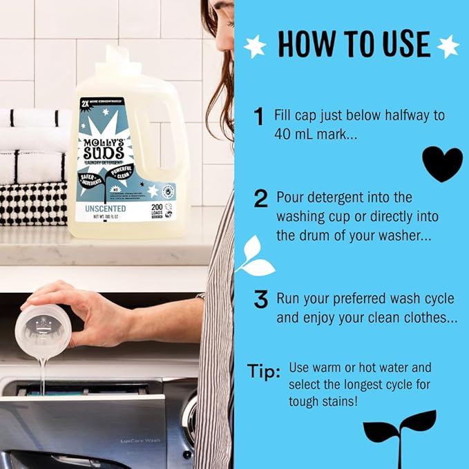 Molly's Suds Liquid Laundry Detergent | Clean Laundry Detergent Soap - Image 5