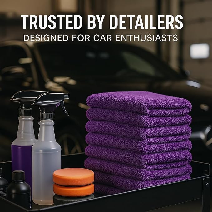 Paks - Edgeless Microfiber Towels 4-Pack - Car Detailing Wash Cloths - Image 8