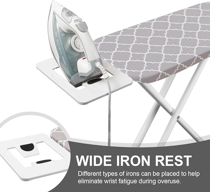 Ironing Board, Foldable Ironing Board Adjustable Height Compact Iron Board - Image 2