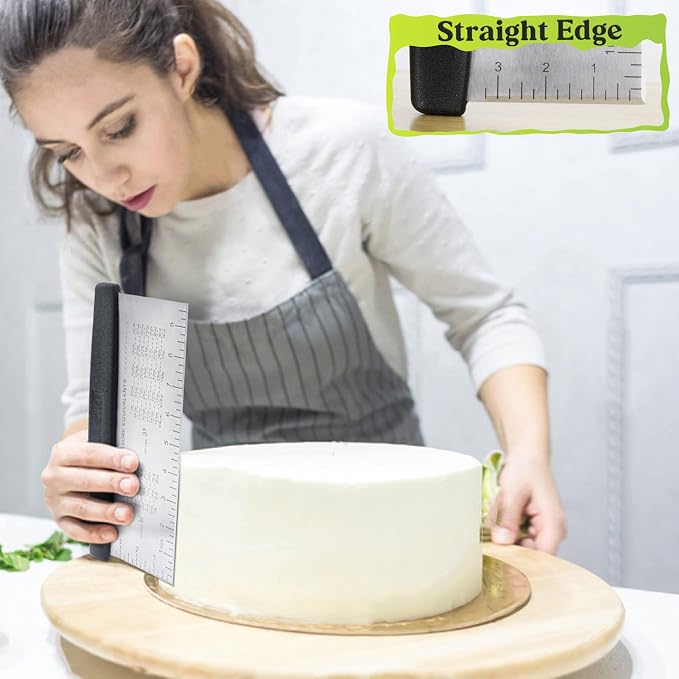 HULISEN Large Bench Scraper for Baking, 10 inch Dough Pastry Scraper - Image 5