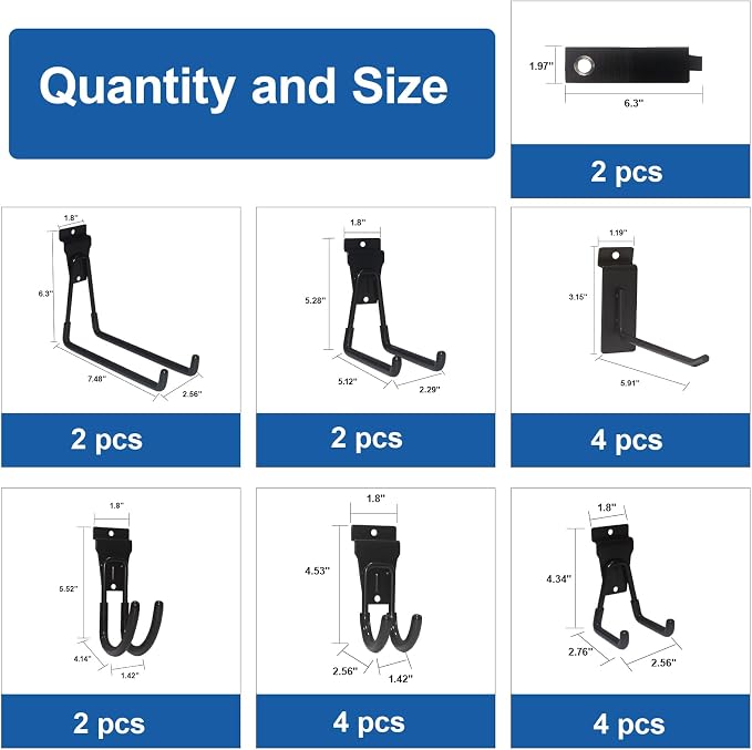 NeatiEase 20 PCS Slatwall Accessories Kit - Image 2