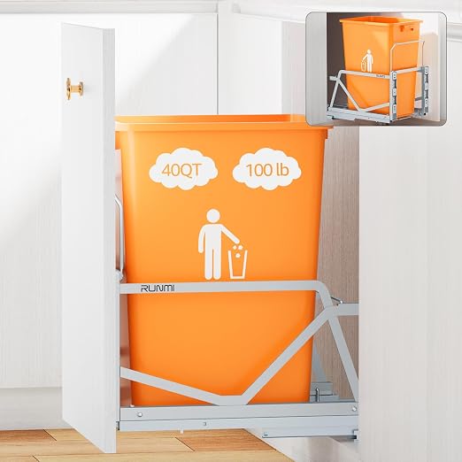 Pull Out Trash Can Under Cabinet Kit by RUNMI